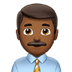 👨🏾‍💼 man office worker: medium-dark skin tone display on Apple